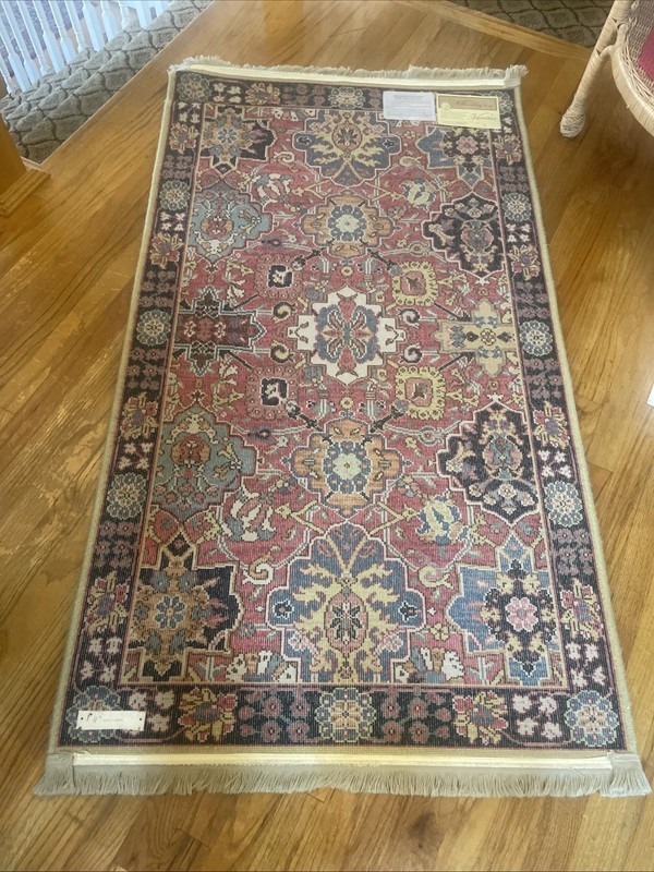 Karastan Wool Rug 2'10" x 5' Multicolor Pattern #557 Pink gallery