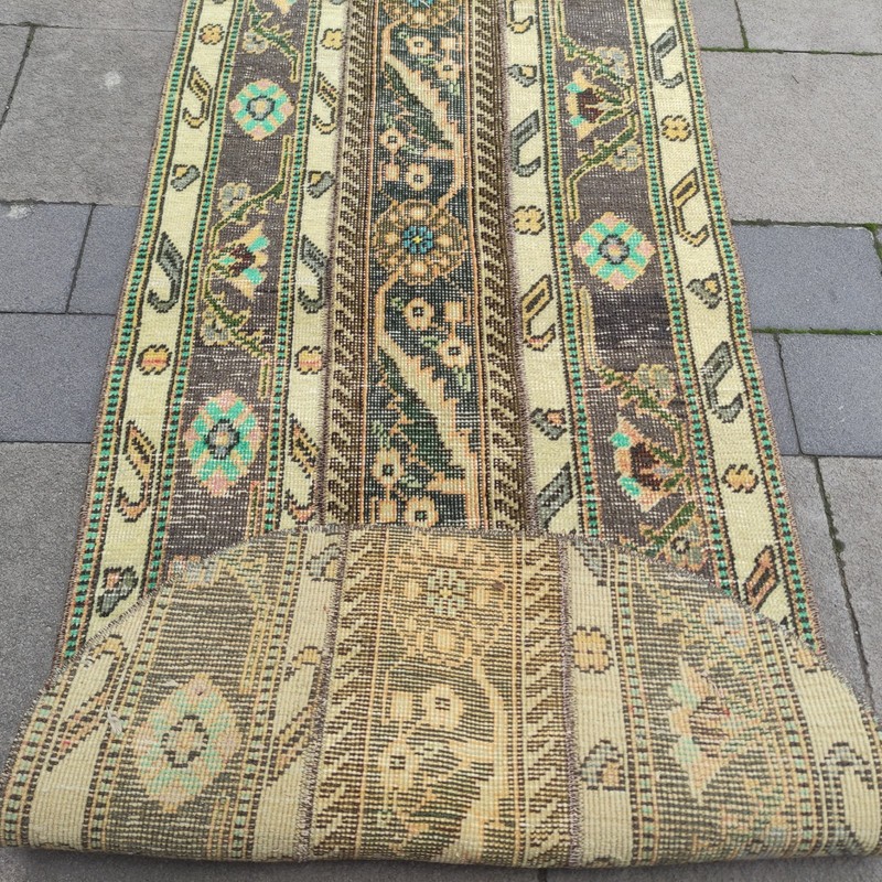 2x5 Turkish oval rug 2.23 x 5.41 ft Vintage Handmade rug 68 x 165 cm runner gallery