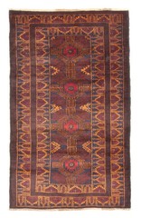 Vintage Traditional Hand-Knotted Area Rug 2’10” x 4’9″ Oriental Wool Carpet
