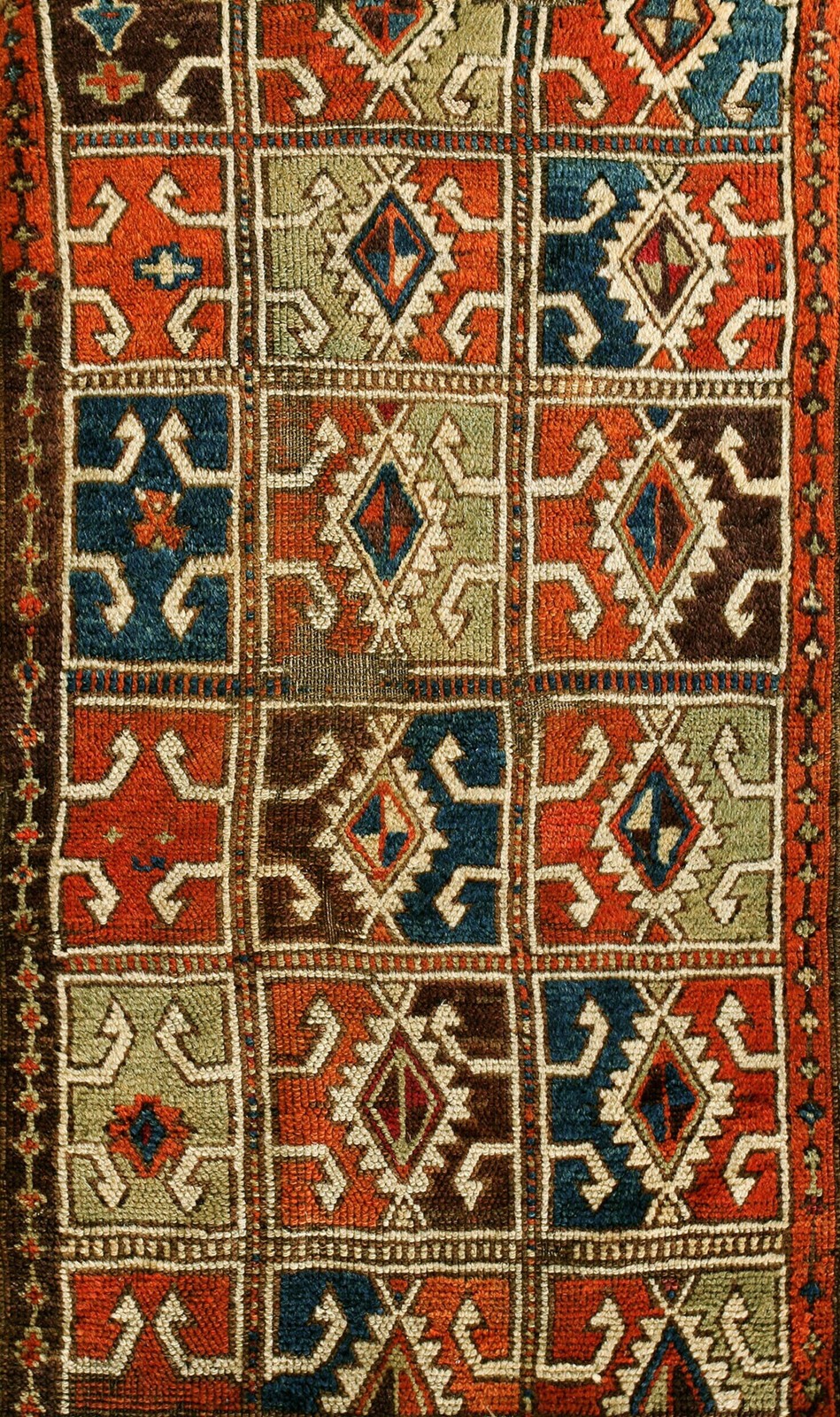 2'x2' Small Scatter Size Antique Tribal Geometric Mid 19th Century Turkish gallery