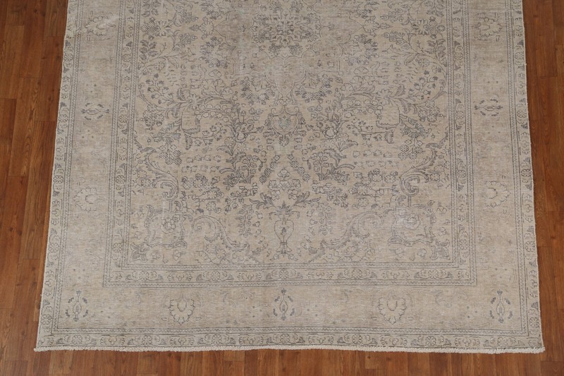 Vintage Distressed Wool Floral Traditional Area Rug 7x9 ft Hand-knotted Carpet gallery
