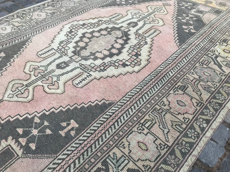 Bohemian Area Rug Handmade Wool Rug Turkish Vintage Traditional Rug 4,9 x 8,8 ft gallery