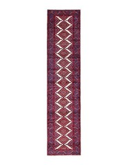 Blue Color Vintage Hand knotted runner Rug 3′ X 15′