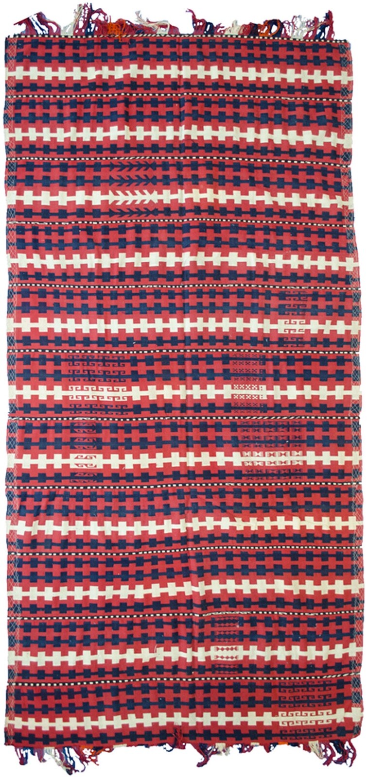 Antique Uzbak Flatweave Carpet 380x194cm gallery