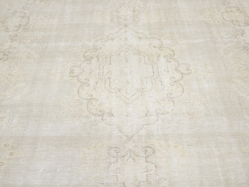 Handmade Antique Distressed Oriental Rug Floral Living Room Carpet 7'9X11'6 ft gallery