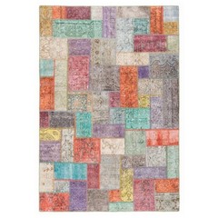 Patchwork 244×167 cm Hand Knotted Vintage Oriental Carpet Rug