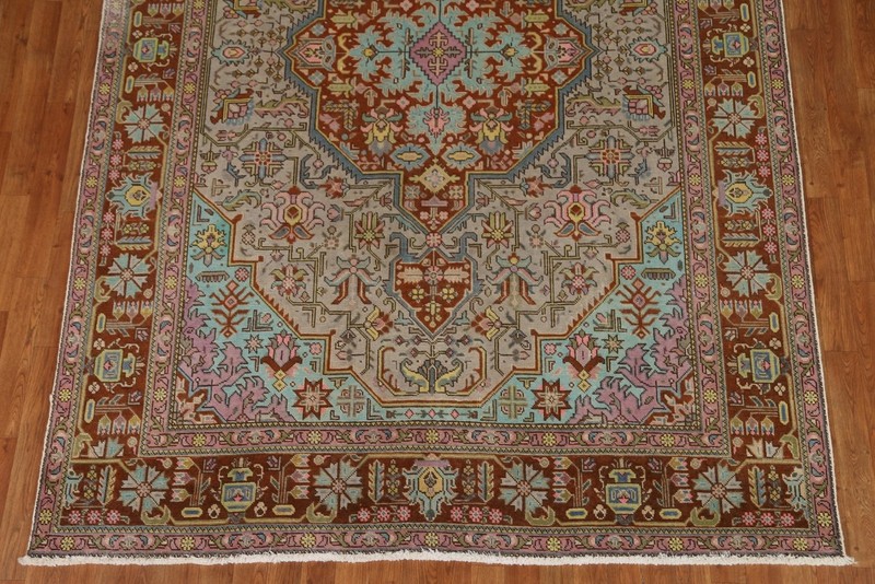 Over-Dyed Traditional Area Rug 7x9 Vintage Hand-knotted Wool Living Room Carpet gallery