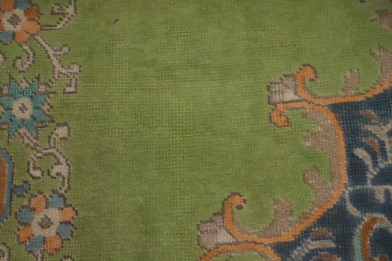 Green Wool Over-Dyed Living Room Area Rug 10x12 Traditional Vintage Carpet gallery
