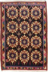 Vintage Tribal Floral 3×5 Handmade Wool Oriental Area Rug Small Size Carpet