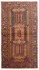 Vintage Hand-Knotted Area Rug 3’3″ x 6’3″ Traditional Oriental Wool Carpet