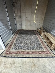 Very Fine Pakistani rug 92” X 132” ‘ handmade carpet Navy blue & deep red