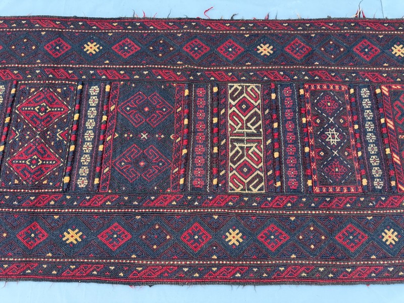 Fine Antique Afghan Runner Rug 3x11 Hand Woven Wool Persian Style Hallway Carpet gallery