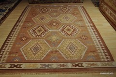 On of a kind CAUCASIAN-DESIGN-KILIM 6′ X 9′ woven Kilim Southwestern style rug