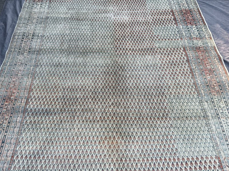 10x12 Low Pile Distressed Rare Turkish Rug Terracotta Faded Oversized palace Rug gallery
