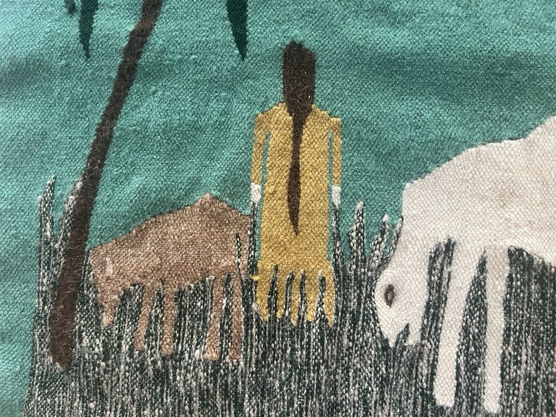 Vintage Egyptian Pictoral Kilim Flatweave Tapestry Rug Hand-Woven gallery