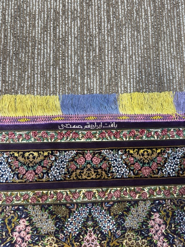 Handmade 100% Silk Classic Shah Abbasi Floral Area Rug 3x5 Ft High Knot KPSI 729 gallery