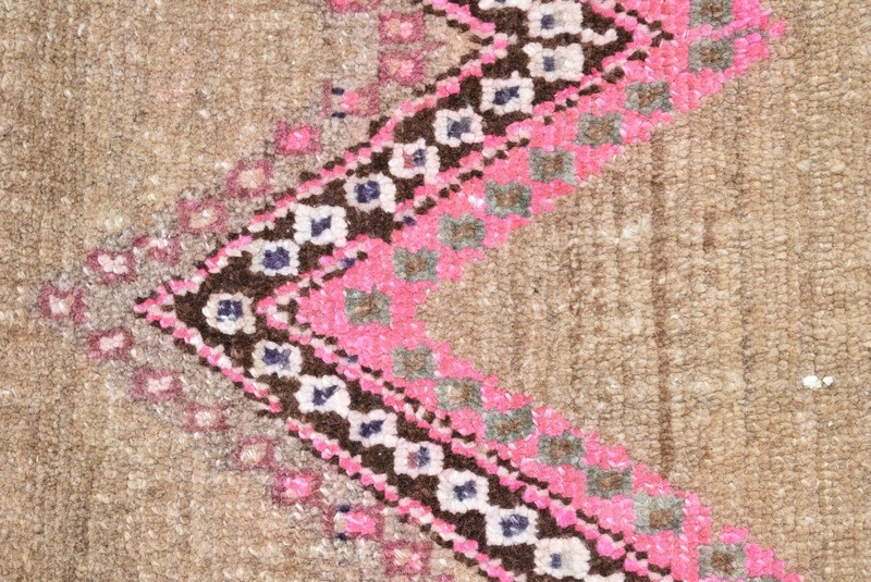 Rare Pink Color Rug 30'' x 19'' Anatolian Kilim Hand-Knotted Small Doormat Rug gallery