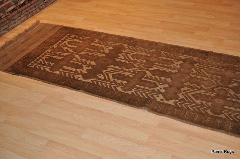_HALL_RUNNER_13 FT. HANDMADE VEGETABLE DYE KILIM RUG tan khaki Brown *Kazak* gallery