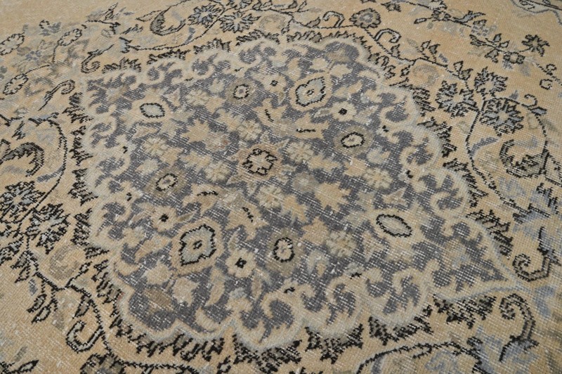Oushak Turkish Vintage Rug 6x8 Kilim Rug Anatolian Handmade Boho Decor TAN gallery