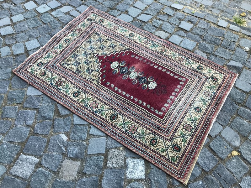 Home Decor Rug, Turkish Vintage Rug, Boho Decor Rug, Oushak Kilim Rug,2,8x4,2ft gallery