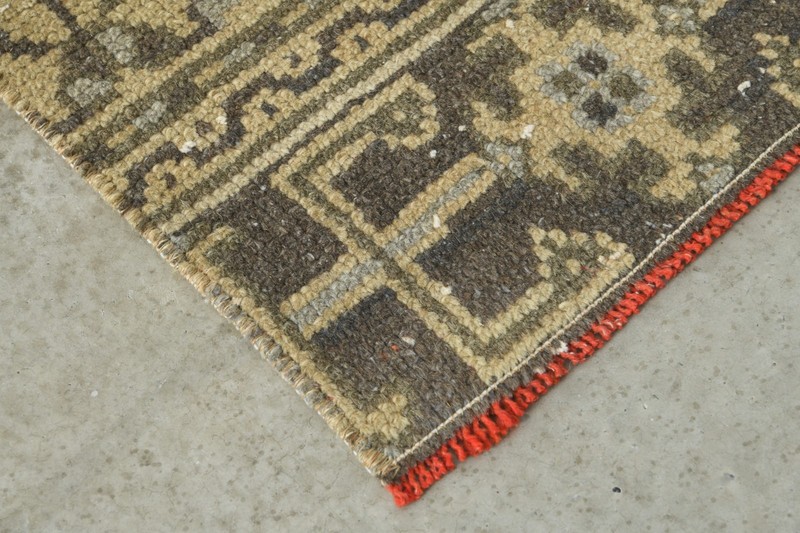 2x11 Turkish Wool Runner Rug Hand-Knotted Long Vintage Oushak Carpet Rugs,1115 gallery
