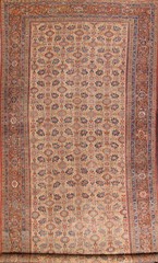 Pre-1900 Antique Traditional Large Area Rug 9×20 Ft Handmade Oriental Wool Rug