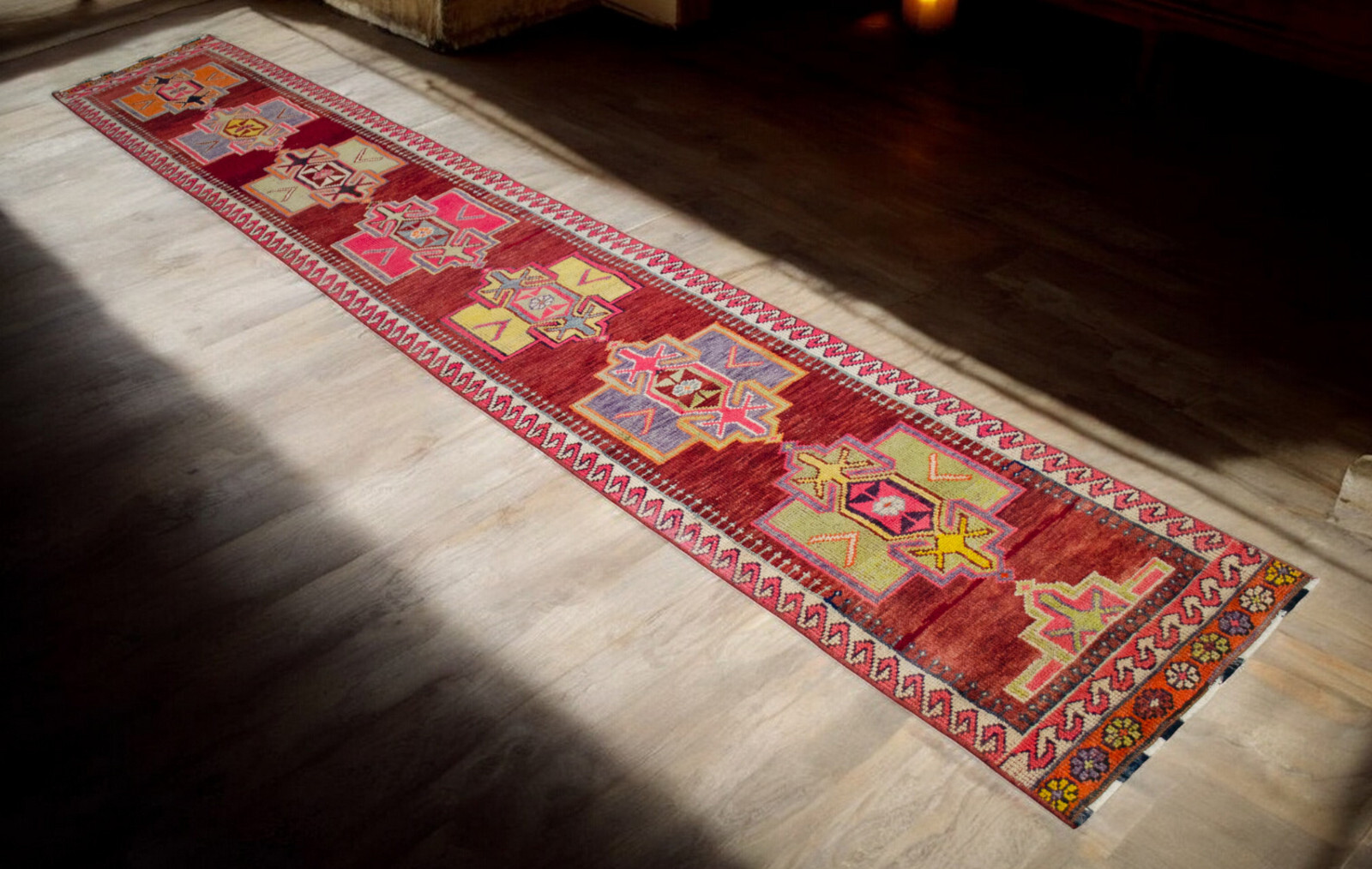 2x14 Runner Rug Hand Made Extra Long Hallway Rug Low Pile. Actual 2.1 x 14.2 ft gallery