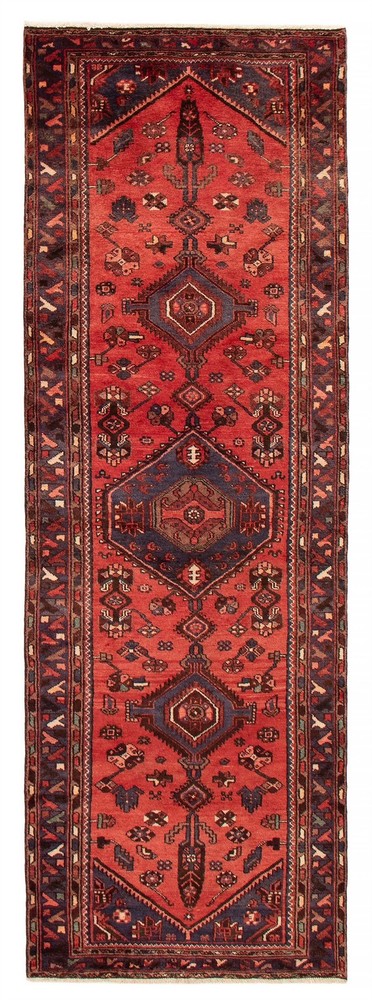 3'3" x 9'8" Vintage Hand-knotted Runner Rug Traditional Oriental Wool Carpet