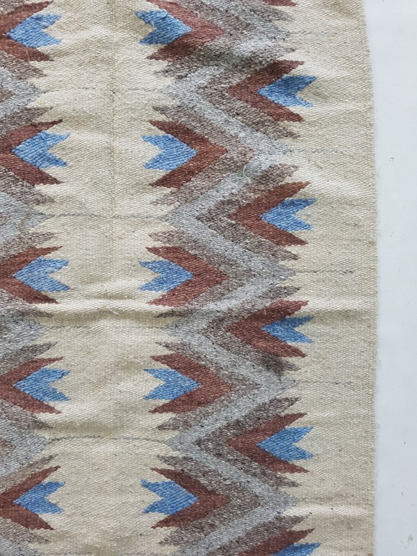 Vintage Handmade Traditional Beautiful Mexican Kilim Floor Rug Carpet 133x75 cm gallery