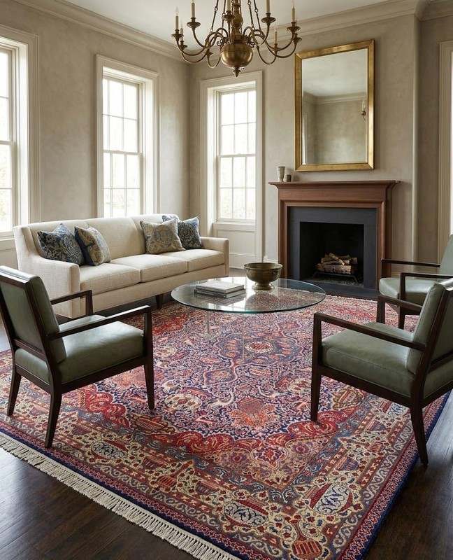 One-of-a-Kind 9X13 Vintage Oriental Rug Floral Traditional Wool Carpet gallery