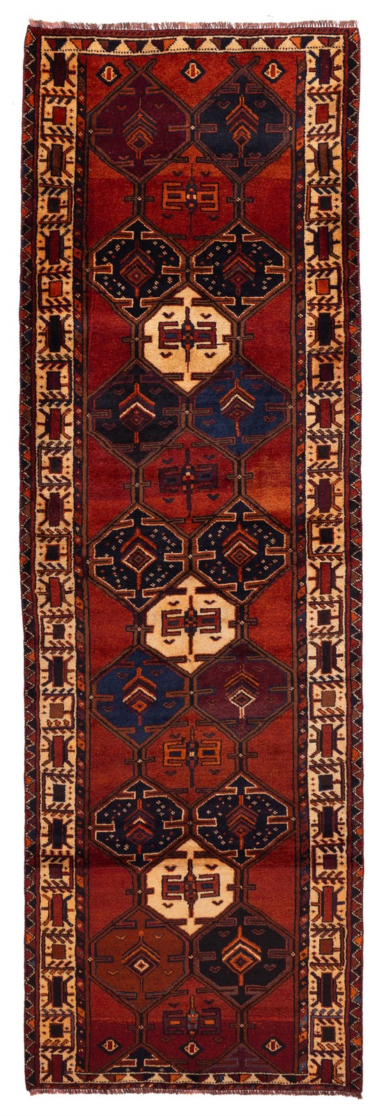 4'1" x 13'4" Vintage Hand-knotted Runner Rug Traditional Oriental Wool Carpet gallery
