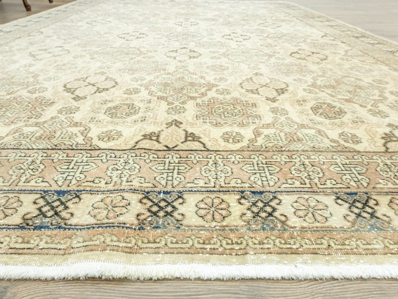 Mid Century Modern Large Turkish Rug-Vintage Hand Knotted Oushak Rug-6.7x9.8 ft gallery