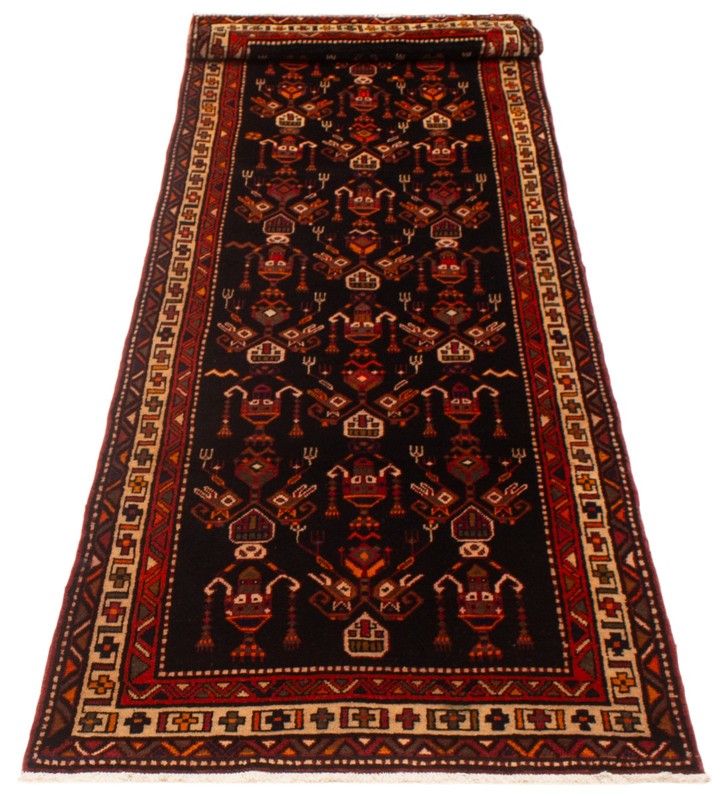 3'8" x 12'7" Vintage Hand-knotted Runner Rug Traditional Oriental Wool Carpet gallery
