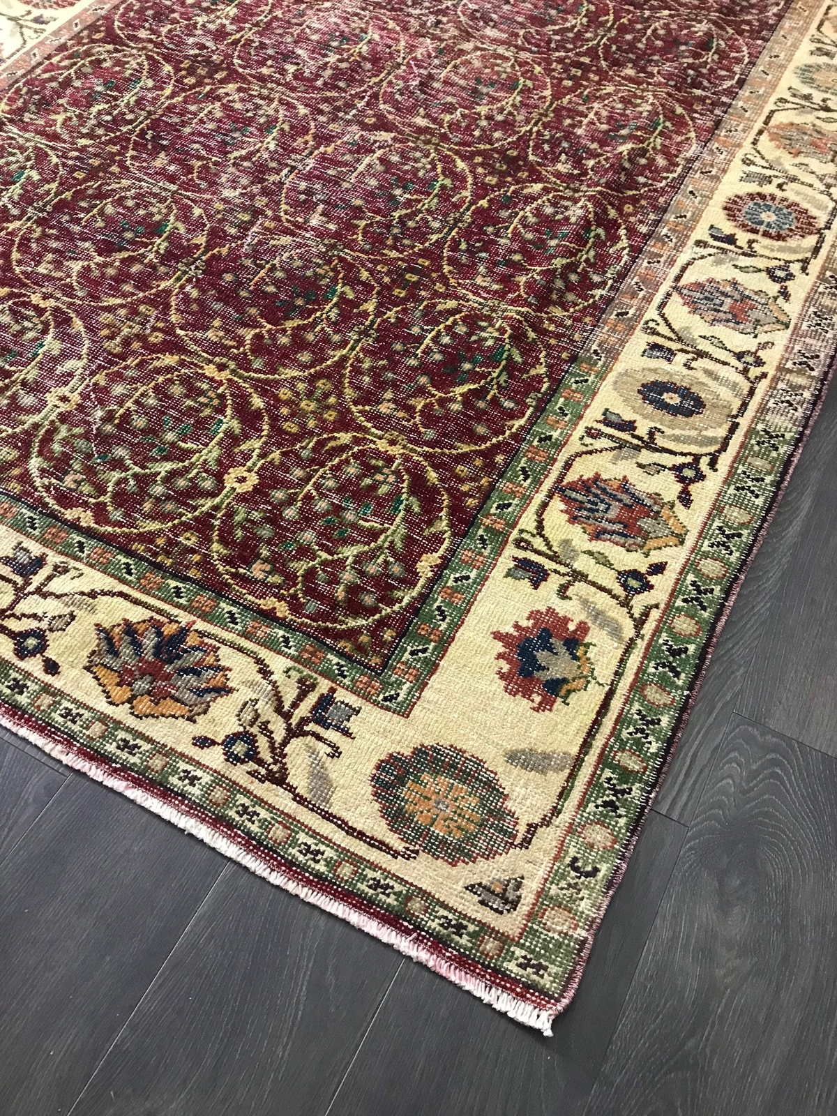 4.9x9.3 Large Vintage Turkish Oushak Rug gallery