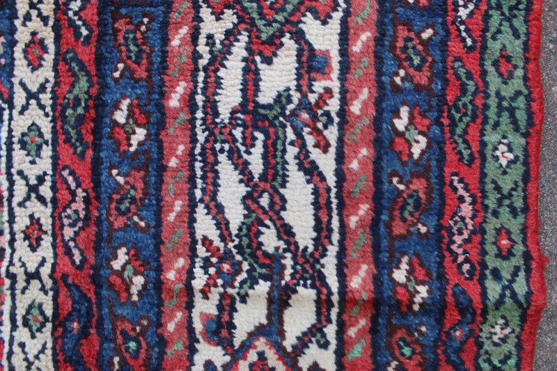 Vintage Hand Made Traditional Oriental Wool Red Blue Large Carpet 343x254cm gallery