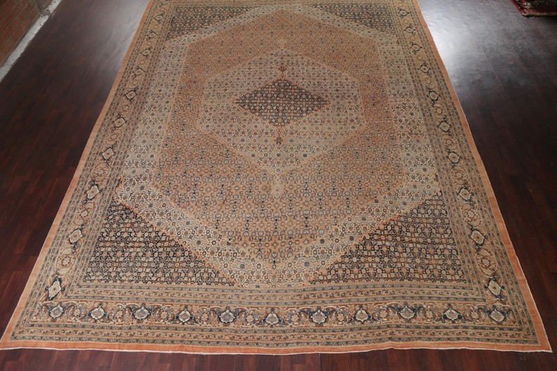 Pre-1900 Vegetable Dye Tebriz Haj Jalili Palace Size Antique Rug 13x18 Carpet gallery