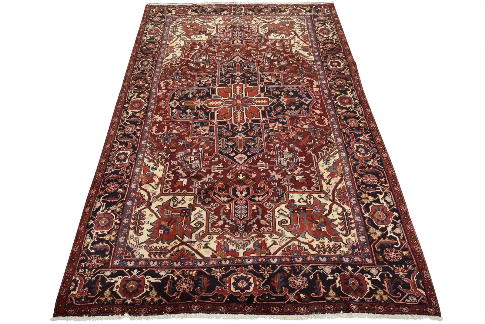 Vintage Tribal Rug 7’7” x 11′ Red Wool Traditional Hand-Knotted Oriental Carpet gallery