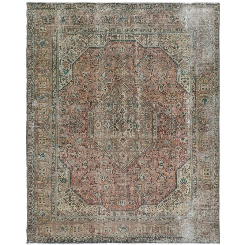 9'8" x 12'3" Bellamy Vintage Hand-Knotted Wool Area Rug gallery