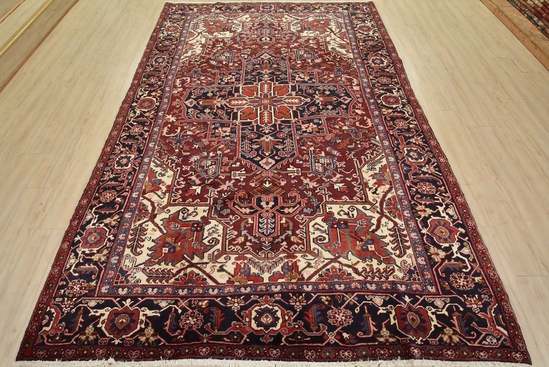 Vintage Tribal Rug 7’7” x 11′ Red Wool Traditional Hand-Knotted Oriental Carpet gallery