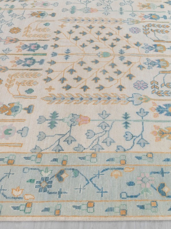 Hand Knotted Wool Turkish Oushak Area Rug 9x12 10x14 ft Muted Traditional Carpet gallery