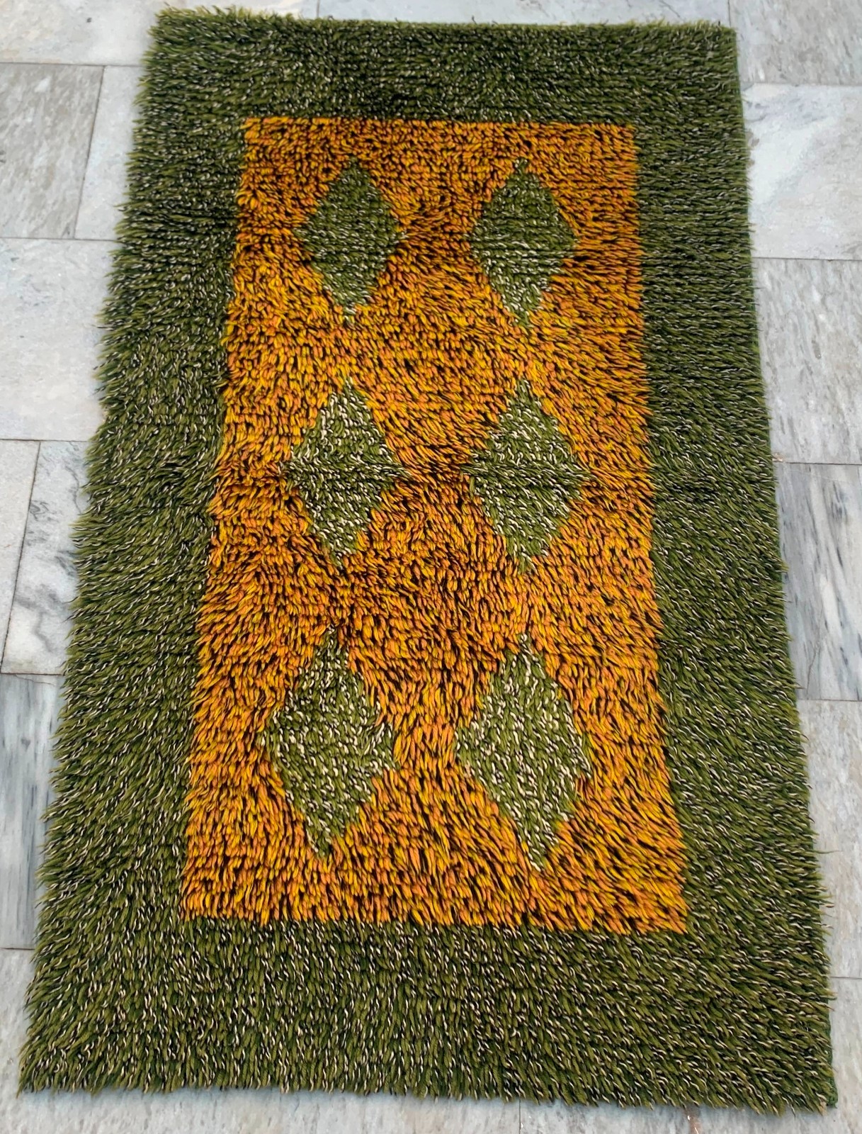 Vintage Scandinavian Rug Authentic Swedish Beautiful Area Rug 3x5 ft Free Ship gallery