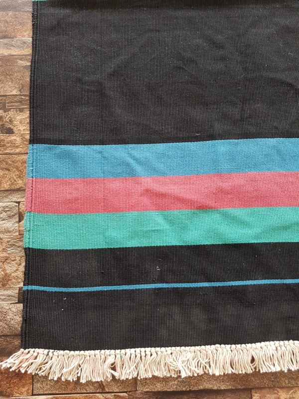 Vintage Handmade Traditional Turkish Striped Kilim Floor Rug Carpet 242x75 cm gallery