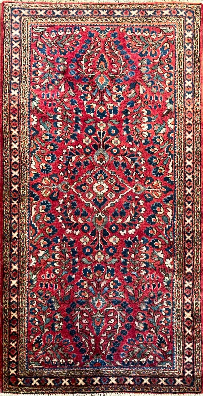 Antique handmade Sarouk Oriental Rug ,c-1920 perfect , #17349, 2'1" 4'2" gallery