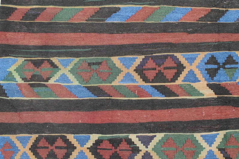 Caucasian Rug 63''x113'' Hand Woven Kilim 162x288cm gallery
