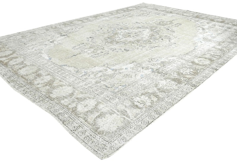 Antique Distressed Oriental Rug Classic Design Vintage Farmhouse Carpet 7X9 ft gallery
