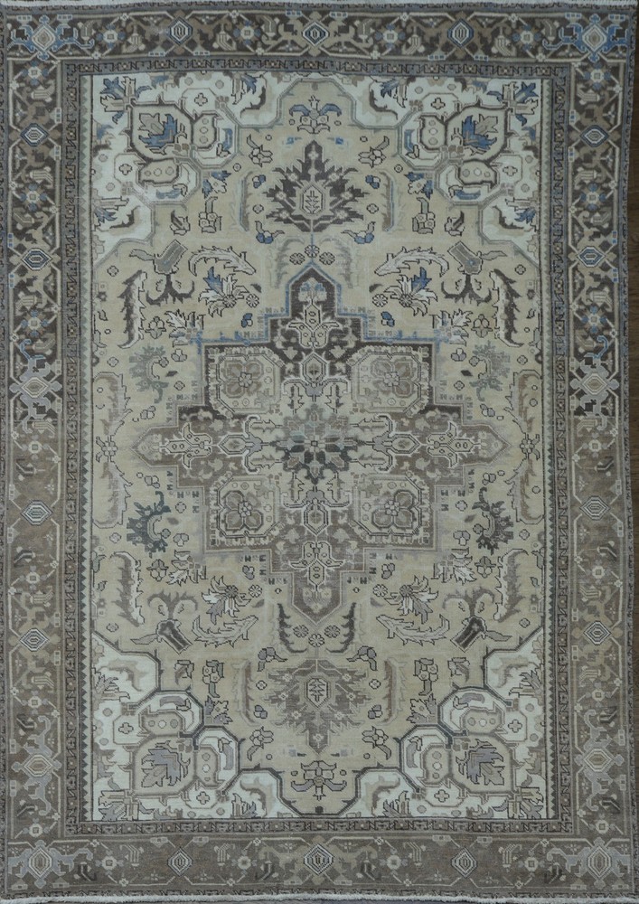 Vintage Geometric Muted Area Rug 8x11 Ft Handmade Traditional Wool Carpet
