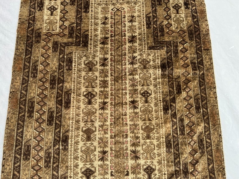 3'4 x 4'9 ft Antique Afghan Hand-Knotted Rug Vintage Tribal Wool Oriental Carpet gallery