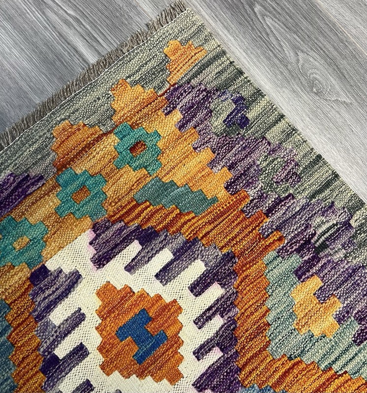 Vintage Kilim Traditional Hand Made Oriental Wool Kilim 5ftx3.2ft 145cmx102cm gallery