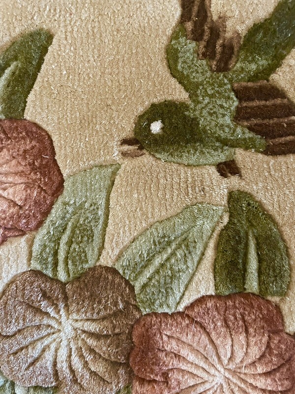 Handknotted Small Pictorial Chinese Silk Rug. Handmade. Shanghai Rug. Co. gallery