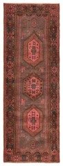 Vintage Hand-knotted Runner Rug 3’6″ x 9’10” Traditional Oriental Wool Carpet